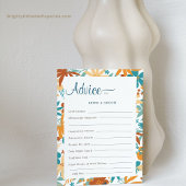 Moderne mehrfarbige Blumenberatungskarte Hinweiskarte