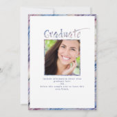 Moderne mehrfarbige Fotocollage für den Abitur Ankündigung (Rückseite)