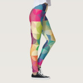Moderne, mehrfarbige geometrische Formen Leggings (Rechts)