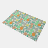 Moderne, mehrfarbige geometrische fußmatte (Schrägansicht)