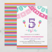 Moderne mehrfarbige Girls Drei Sterne Einladung (Vorne/Hinten)