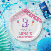 Moderne mehrfarbige Girls Drei Sterne Pappteller (Party)