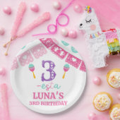 Moderne mehrfarbige Girls Drei Sterne Pappteller (Party)