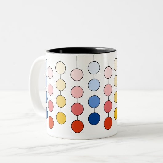 Moderne mehrfarbige Hanging-Circles - Zweittoncoff Zweifarbige Tasse (Vorderseite Links)