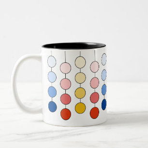 Moderne mehrfarbige Hanging-Circles - Zweittoncoff Zweifarbige Tasse