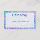 Moderne mehrfarbige Imitate Glitzer & Glitzern Visitenkarte (Rückseite)