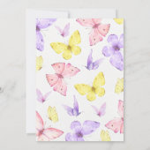 Moderne mehrfarbige Kleine Schmetterlinge 1. Gebur Einladung (Rückseite)