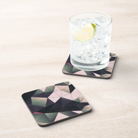Moderne mehrfarbige Polygone - harte Untersetzer (Rechte Seite)