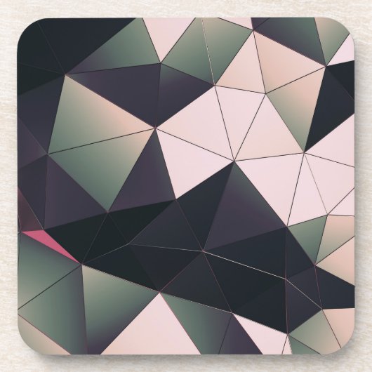 Moderne mehrfarbige Polygone - harte Untersetzer (Vorderseite)