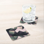 Moderne mehrfarbige Polygone Papier-Untersetzer Rechteckiger Pappuntersetzer (Vor Ort)