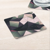 Moderne mehrfarbige Polygone Papier-Untersetzer Rechteckiger Pappuntersetzer (angewinkelt)