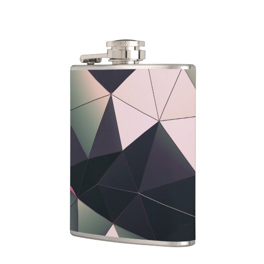 Moderne mehrfarbige Polygons-Bar Flachmann (Links)