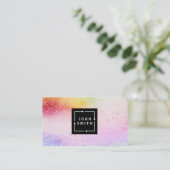 Moderne mehrfarbige Wasserfarben Cool Abstrakt Visitenkarte (Stehend Vorderseite)