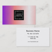 Moderne mehrfarbige Wasserfarben Coole Abstrakte K Visitenkarte (Vorne/Hinten)