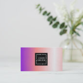 Moderne mehrfarbige Wasserfarben Coole Abstrakte K Visitenkarte (Stehend Vorderseite)