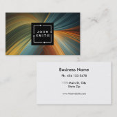 Moderne mehrfarbige Wasserfarben Coole Abstrakte K Visitenkarte (Vorne/Hinten)