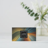 Moderne mehrfarbige Wasserfarben Coole Abstrakte K Visitenkarte (Stehend Vorderseite)