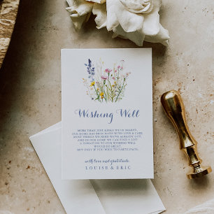 Moderne mehrfarbige Wildblume Hochzeit wünschend g Begleitkarte