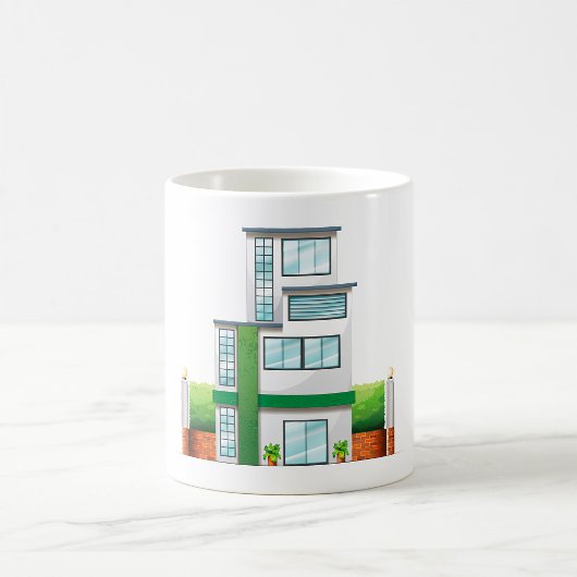 Moderne mehrstöckige Häuser zeitgenössische Heimat Kaffeetasse
