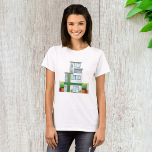 Moderne mehrstöckige Häuser zeitgenössisches Zuhau T-Shirt