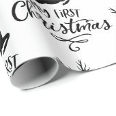 Moderne mein erstes Weihnachts-Rentier-Script-Must Geschenkpapier (Rolleneckpunkt)