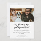 Moderne Meine Menschen heiraten Foto Save The Date (Vorderseite)