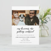 Moderne Meine Menschen heiraten Foto Save The Date (Stehend Vorderseite)