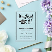 Moderne Meisterhaftes Master-Abschluss  Acryleinladungen (In Situ (Hochzeit))