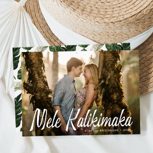 Moderne Mele-Kalikimaka-Foto Feiertagskarte