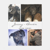 Moderne Memorial Foto Collage White Fleecedecke (Vorderseite)