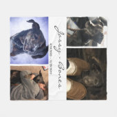 Moderne Memorial Foto Collage White Fleecedecke (Vorderseite (Horizontal))