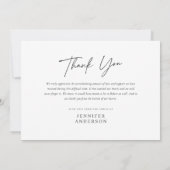 Moderne Memory Memorial Foto Card Einladung (Rückseite)