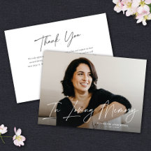 Moderne Memory Memorial Foto Card