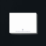 Moderne Menorah Blessing Blue White Gold Graphic Post-it Klebezettel<br><div class="desc">Moderne Menorah Segen Blue White Gold Grafik. Menorah Notizen. Marine,  weiß,  Gold. Hebräisch,  jüdisch,  religiöser Kerzenhalter,  Menorah. Übertragbar und anpassbar. Nr. 6:24 "י ה dich ה segnen und dich bewachen"</div>