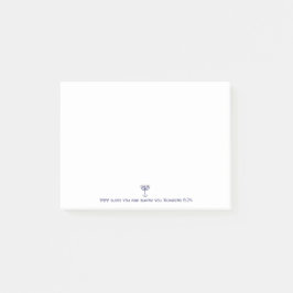 Moderne Menorah Blessing Blue White Gold Graphic Post-it Klebezettel