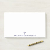 Moderne Menorah Blessing Blue White Gold Graphic Post-it Klebezettel (Auf Schreibtisch)