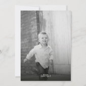 Moderne Menorah Chanukka Karte mit Foto-Beistand (Rückseite)