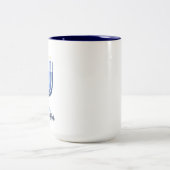 Moderne Menorah Design Hanukkah Tasse (Mittel)