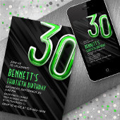 Moderne Mens 30. Geburtstag Einladung