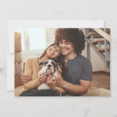 Moderne Menschen 2 Foto Verlobung heiraten Einladung (Rückseite)