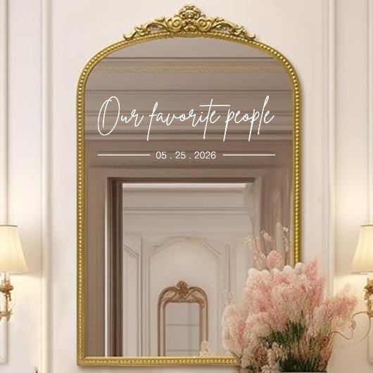 Moderne Menschen, die Mirror Decal hochheiraten Fensteraufkleber