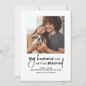 Moderne Menschen Erziehung 4 Foto Verlobung Einladung (Vorderseite)