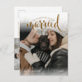 Moderne Menschen verheiratet Foto Verlobung Postkarte (Vorne/Hinten)