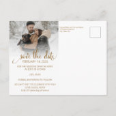 Moderne Menschen verheiratet Foto Verlobung Postkarte (Rückseite)