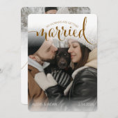 Moderne Menschen verheiratet Foto Verlobung Save The Date (Vorne/Hinten)