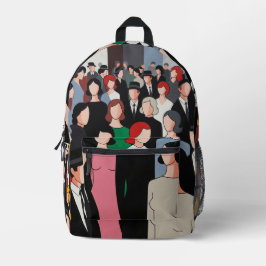 Moderne Menschenmenge Kunstprint Cut Sew Tasche