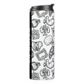 Moderne menschliche Anatomie-Biologie Skizze für b Thermosbecher (Nach links gedreht)