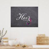 Moderne Menuboard-Friseur Poster (Küche)