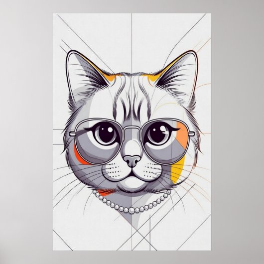 Moderne Meow Muse Poster (Vorne)