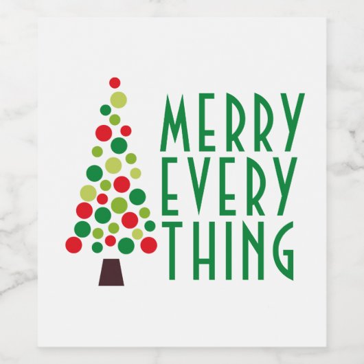 Moderne Meran Alles Urlaubsbaum Weinetikett (Einzelnes Label)